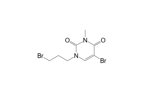 5-Bromanyl-1-(3-bromanylpropyl)-3-methyl-pyrimidine-2,4-dione