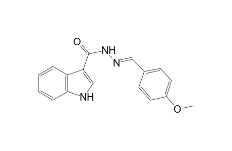 Indole-3-carboxylic acid, (p-methoxybenzylidene)hydrazide