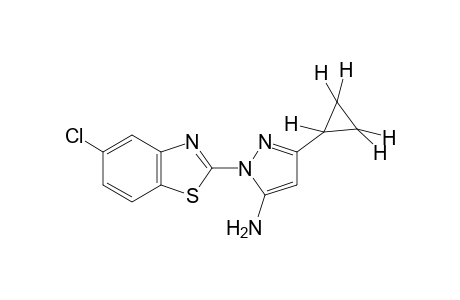 2-(5-amino-3-cyclopropylpyrazol-1-yl)-5-chlorobenzothiazole