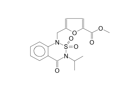 1-(5-CARBOMETHOXY-2-FURYLMETHYL)-3-ISOPROPYL-1H-2,1,3-BENZOTHIADIAZIN-(4)-3H-ONE 2,2-DIOXIDE