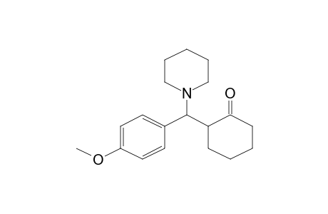 2-[(4-Methoxyphenyl)(1-piperidinyl)methyl]cyclohexanone