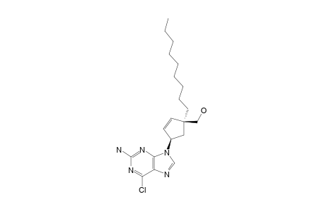 2-AMINO-6-CHLORO-9-[(1'R,4'S)-4'-HYDROXYMETHYL-4'-NONYL-2'-CYCLOPENTEN-1'-YL]-9H-PURINE
