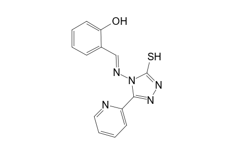 2-((E)-{[3-(2-pyridinyl)-5-sulfanyl-4H-1,2,4-triazol-4-yl]imino}methyl)phenol