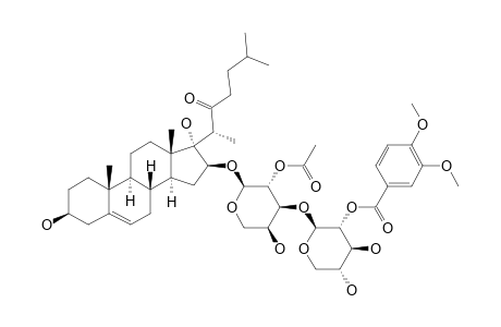 #3;3-BETA,16-BETA,17-ALPHA-TRIHYDROXYCHOLEST-5-EN-22-ONE-16-O-[2-O-3,4-DIMETHOXYBENZOYL-BETA-D-XYLOPYRANOSYL-(1->3)]-(2-O-ACETYL-ALPHA-L-ARABINOPYRANOSIDE)