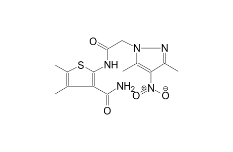 2-{[(3,5-dimethyl-4-nitro-1H-pyrazol-1-yl)acetyl]amino}-4,5-dimethyl-3-thiophenecarboxamide