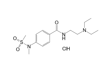 N-[2-(diethylamino)ethyl]-p-[methyl(methylsulfonyl)amino]benzamide, monohydrochloride