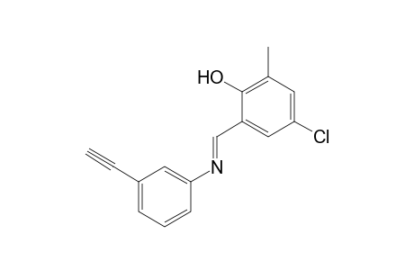 4-chloro-6-[N-(m-ethynylphenyl)formimidoyl]-o-cresol