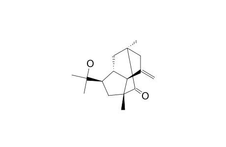 (+)-(1R,3S,5S,6S,7S)-5-(2-hydroxypropan-2-yl)-1,3-dimethyl-8-methylenetricyclo[4.3.1.0(3,7)]decan-2-one