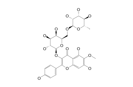 6-METHOXYKAEMPFEROL-3-O-[O-RHAMNOPYRANOSYL-(1->6)]-BETA-D-GALACTOSIDE