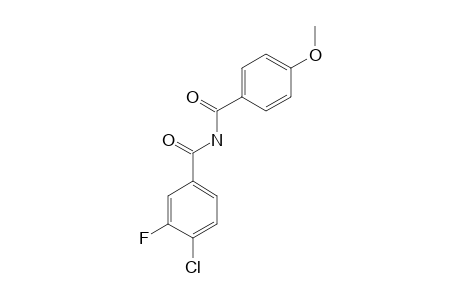 4-CHLORO-N-(4-METHOXYBENZOYL)-3-FLUOROBENZAMIDE