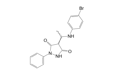 4-[1-(p-bromoanilino)ethylidene]-1-phenyl-3,5-pyrazolidinedione