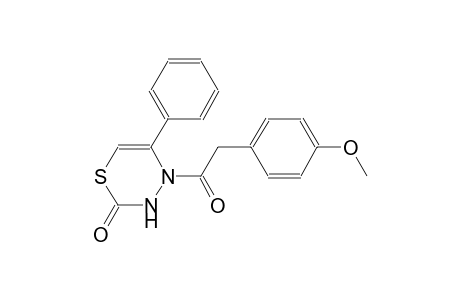 2H-1,3,4-Thiadiazin-2-one, 3,4-dihydro-4-[2-(4-methoxyphenyl)acetyl]-5-phenyl-