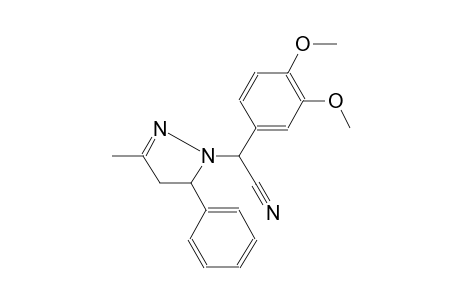 1H-pyrazole-1-acetonitrile, alpha-(3,4-dimethoxyphenyl)-4,5-dihydro-3-methyl-5-phenyl-