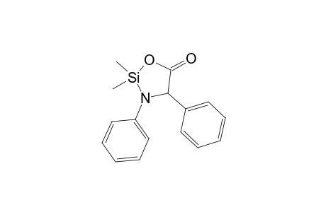 1-Oxa-3-aza-2-silacyclopentan-5-one, 2,2-dimethyl-3,4-diphenyl-