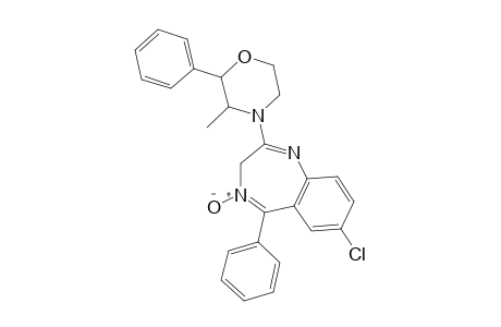 7-chloro-4-hydroxy-2-(3-methyl-2-phenylmorpholino)-5-phenyl-3H-1,4-benzodiazepinium hydroxide, inner salt