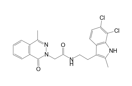 N-[2-(6,7-dichloro-2-methyl-1H-indol-3-yl)ethyl]-2-(1-keto-4-methyl-phthalazin-2-yl)acetamide