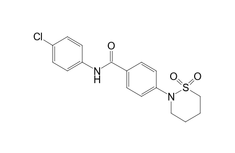 4'-chloro-4-(tetrahydro-2H-1,2-thiazin-2-yl)benzanilide, S,S-dioxide