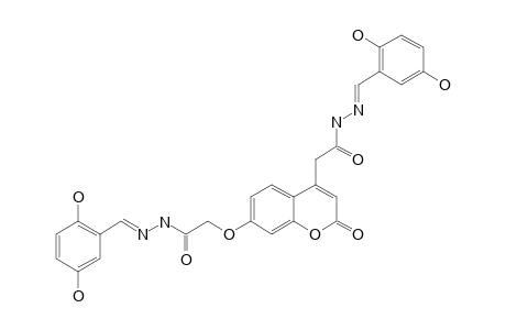 [7-(2,5-DIHYDROXY-BENZYLIDENE-HYDRAZINOCARBONYLMETHOXY)-2-OXO-2H-CHROMEN-4-YL]-ACETIC-ACID-(2,5-DIHYDROXY-BENZYLIDENE)-HYDRAZIDE