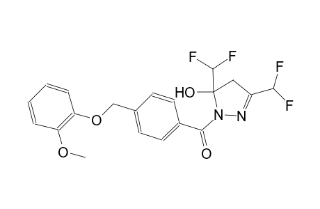 3,5-bis(difluoromethyl)-1-{4-[(2-methoxyphenoxy)methyl]benzoyl}-4,5-dihydro-1H-pyrazol-5-ol