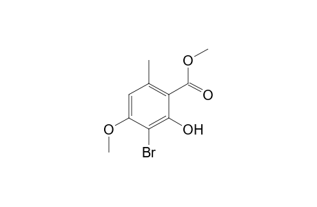 3-bromo-2-hydroxy-6-methyl-p-anisic acid, methyl ester