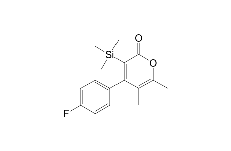 5,6-Dimethyl-4-(4-fluorophenyl)-3-trimethylsilyl-2H-pyran-2-one