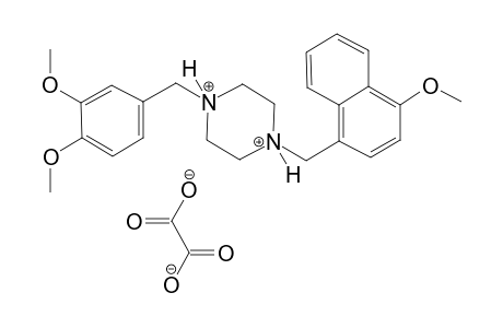 1-(3,4-Dimethoxybenzyl)-4-[(4-methoxy-1-naphthyl)methyl]piperazinediium oxalate