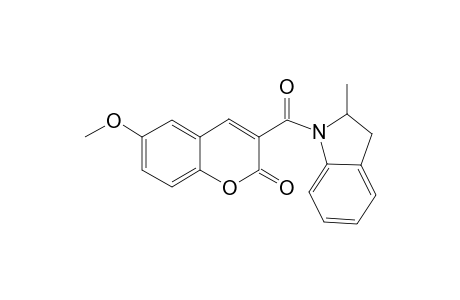 2H-1-Benzopyran-2-one, 3-[(2,3-dihydro-2-methyl-1H-indol-1-yl)carbonyl]-6-methoxy-