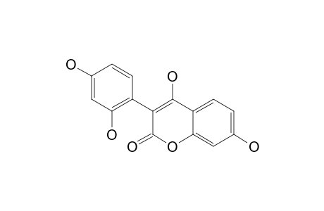 ASPHODELIN_A;3-(2',4'-DIHYDROXYPHENYL)-4,7-DIHYDROXY-2-H-1-BENZOPYRAN-2-ONE
