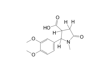 2-(3,4-dimethoxyphenyl)-1-methyl-5-oxo-3-pyrrolidinecarboxylic acid