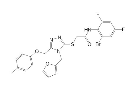N-(2-bromo-4,6-difluorophenyl)-2-({4-(2-furylmethyl)-5-[(4-methylphenoxy)methyl]-4H-1,2,4-triazol-3-yl}sulfanyl)acetamide