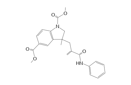 3-Methyl-3-(2-phenylcarbamoylallyl)-2,3-dihydroindole-1,5-carboxylic acid dimethyl ester