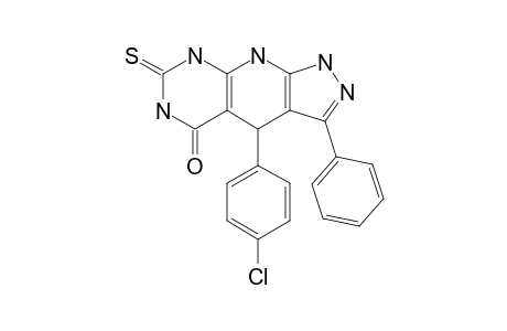 4-[4-Chlorophenyl]-3-phenyl-7-thioxo-1,4,6,7,8,9-hexahydro-5H-pyrazolo[4',3':5,6]pyrido[2,3-d]pyrimidine-5-one