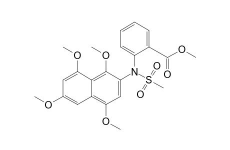 N-Mesyl-1,4,6,8-tetramethoxy-2-(2-methoxycarbonylanilino)naphthalene