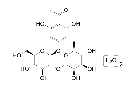 4'-{[2-o-(6-deoxy-alpha-L-mannopyranosyl)-beta-D-glucopyranosyl]oxy}-2',6'-dihydroxyacetophenone, trihydrate