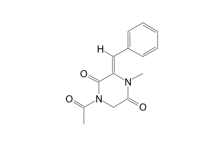 (Z)-1-ACETYL-3-BENZYLIDENE-4-METHYL-PIPERAZINE-2,5-DIONE