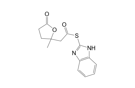 Thioacetic acid, 2-(2,3,4,5-tetrahydro-2-methyl-5-oxo-2-furyl)-, S-(2-benzimidazolyl) ester