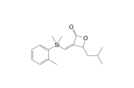 (Z)-3-[(Dimethyl-o-tolyl-silyl)-methylene]-4-isobutyl-oxetan-2-one