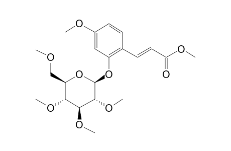 2-.beta.-D Glucosyloxy-4-methoxycinnamic acid, 5me derivative