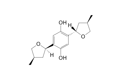 2-((2R,4R)-4-Methyl-tetrahydro-furan-2-yl)-5-((2S,4R)-4-methyl-tetrahydro-furan-2-yl)-benzene-1,4-diol