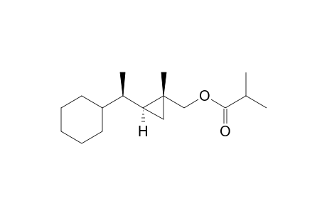 isobutyric acid[(1R*,2S*)-2-((R*)-1-cyclohexylethyl)-1-methylcyclopropyl)]methyl