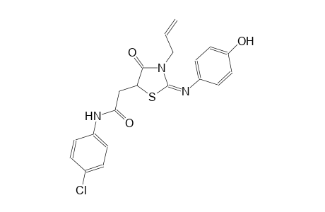 2-{(2E)-3-allyl-2-[(4-hydroxyphenyl)imino]-4-oxo-1,3-thiazolidin-5-yl}-N-(4-chlorophenyl)acetamide