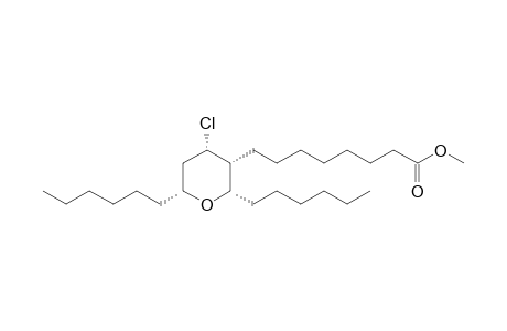 8-[(2S,3R,4S,6R)-4-chloro-2,6-dihexyl-3-oxanyl]octanoic acid methyl ester