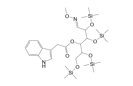 D-Glucose, 2,3,5,6-tetrakis-O-(trimethylsilyl)-, O-methyloxime, 4-(1H-indole-3-acetate)