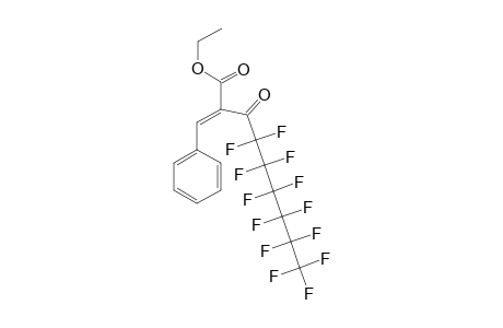 E-Ethyl-2-benzylidene-3-oxo-4,4,5,5,6,6,7,7,8,8,9,9,9-tridecafluorononoate;major_isomer