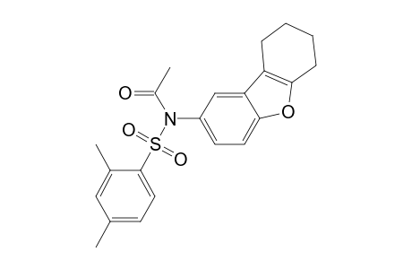 N-(2,4-dimethylphenyl)sulfonyl-N-(6,7,8,9-tetrahydrodibenzofuran-2-yl)acetamide