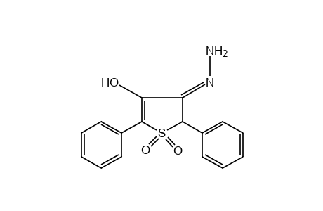 2,5-DIPHENYL-4-HYDROXY-3(2H)-THIOPHENONE, HYDRAZONE, 1,1-DIOXIDE