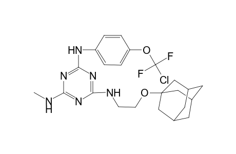 1,3,5-triazine-2,4,6-triamine, N~2~-[4-(chlorodifluoromethoxy)phenyl]-N~4~-methyl-N~6~-[2-(tricyclo[3.3.1.1~3,7~]dec-1-yloxy)ethyl]-