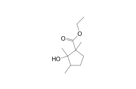 Cyclopentane-1-carboxylic acid, 2-hydroxy-1,2,3-trimethyl-, ethyl ester