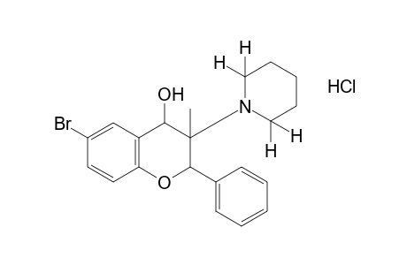 6-bromo-3-methyl-3-piperidinoflavanol, hydrochloride