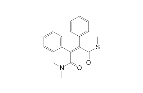 Benzeneethanethioic acid, .alpha.-[2-(dimethylamino)-2-oxo-1-phenylethylidene]-, S-methyl ester